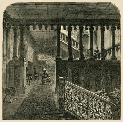 Grand Staircase, Holland House, 1876. alkotó: Unbekannt