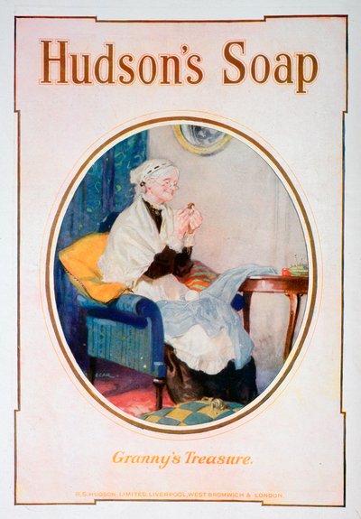 Grannys Treasure, Hudsons szappanreklám, 1918 alkotó: Unbekannt