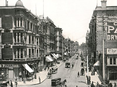 A Grant Avenue észak felé néz a Market Street felől, San Francisco, USA, 1895. alkotó: Unbekannt