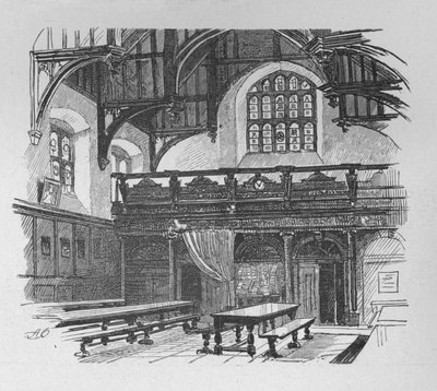 Grays Inn Hall, 1890 alkotó: Unbekannt