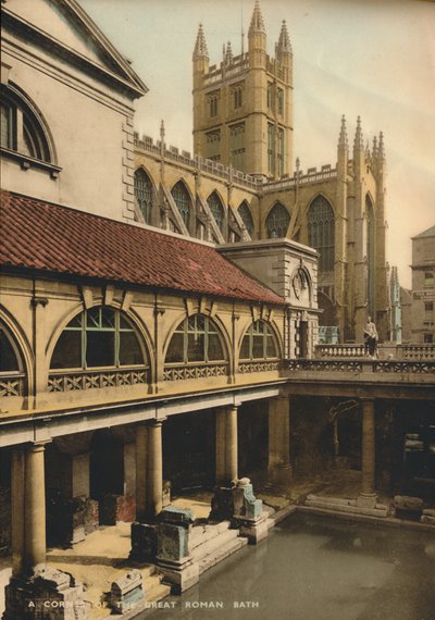 Great Bath, római fürdő, fürdő, Somerset, 1925 alkotó: Unbekannt