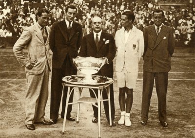 Nagy-Britannia megnyeri a Davis Kupa teniszbajnokságot, Párizs, 1933. július 30., 1935. alkotó: Unbekannt