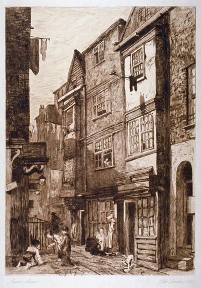 Great Shire Lane, London City, 1793 alkotó: Unbekannt