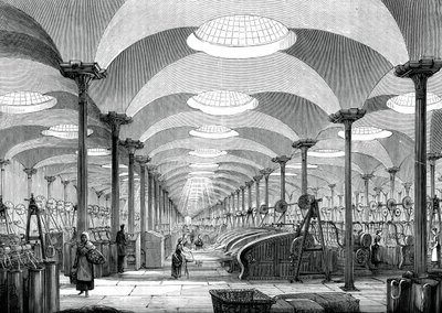 Messrs Marshalls lenmalom nagyterme, Leeds, 1880 alkotó: Unbekannt
