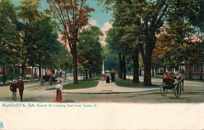 Greene Street, a Center Streetről keletre nézve, Augusta, Georgia, Amerika, 1910 alkotó: Unbekannt