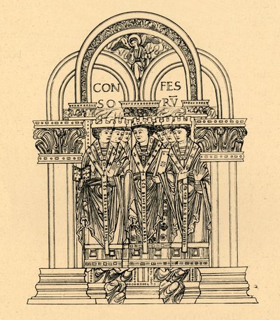 Nagy Gergely, Szent Benedek és Szent Cuthbert, 1908 alkotó: Unbekannt