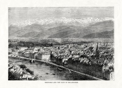 Grenoble és a Belledonne-i Alpok, Franciaország, 1879 alkotó: Unbekannt