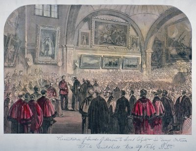 Guildhall Tanácsháza, London City, 1861 alkotó: Unbekannt