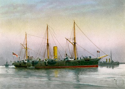 HMS Mohawk, Királyi Haditengerészet 3. osztályú cirkáló, c1890-c1893 alkotó: Unbekannt