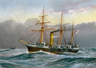 HMS Nymphe, Royal Navy sloop, c1890-c1893 alkotó: Unbekannt