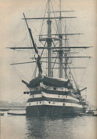 HMS Victory, mielőtt 1922-ben, 1936-ban szárazdokkba szállították alkotó: Unbekannt
