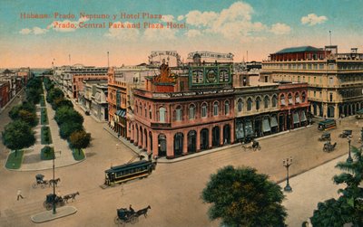 Havanna: Prado, Neptuno és Hotel Plaza. Prado, Central Park és Plaza Hotel, 1910 alkotó: Unbekannt