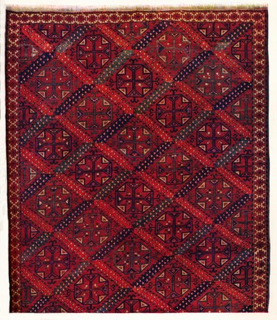 Egy Ersari turkoman szőnyeg fele, 1700 c alkotó: Unbekannt
