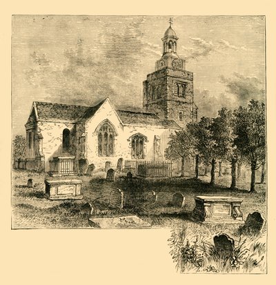 Hammersmith plébániatemplom, 1820-ban, 1878 körül. alkotó: Unbekannt
