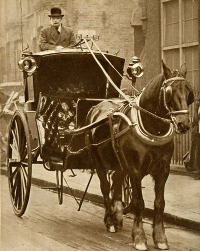 Hansom taxi, c1910, 1935. alkotó: Unbekannt