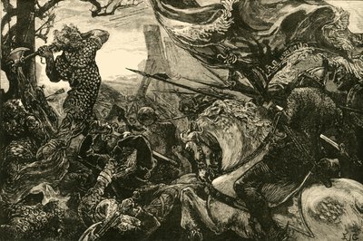 Harold a hastingsi csatában, 1066, 1890. alkotó: Unbekannt