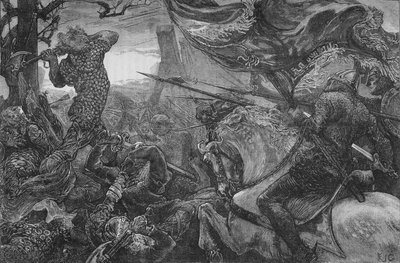 Harold a hastingsi csatában, 1066, 1880 alkotó: Unbekannt
