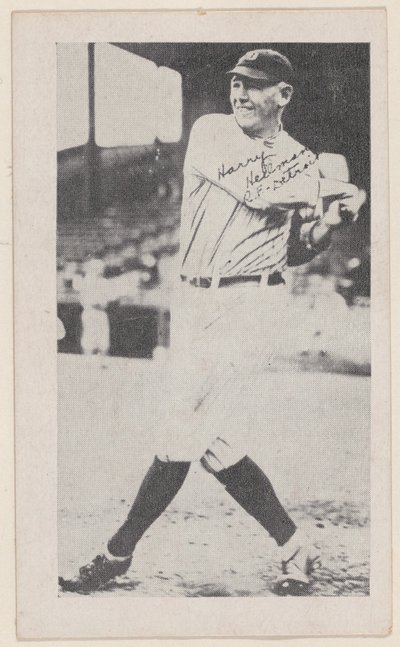 Harry Heilmann, R.F, Detroit, a W575-2 baseball-szalagkártyákból, kb. 1921-22. alkotó: Unbekannt