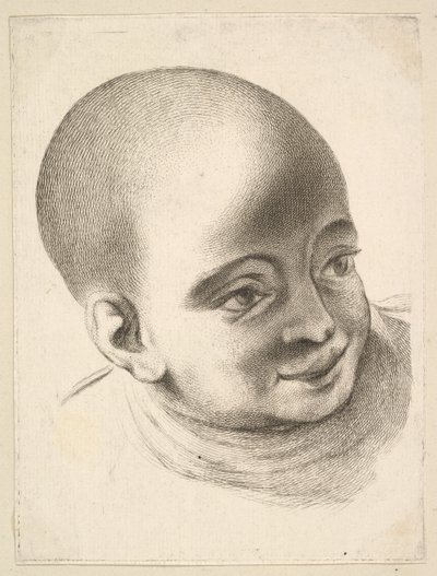 Gyermek feje, Livre de Têtes Gravées dapres F. Boucher et Autres Book of..., 18. század. alkotó: Unbekannt