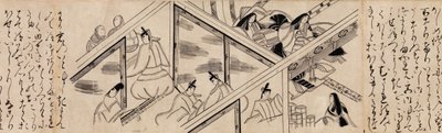 Heartvine Aoi fejezet a Genji Genji monogatari meséjéből, 16. század. alkotó: Unbekannt