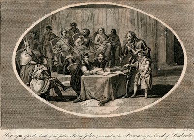 III. Henriket Pembroke grófja ajándékozta a báróknak, 1216 1793 alkotó: Unbekannt