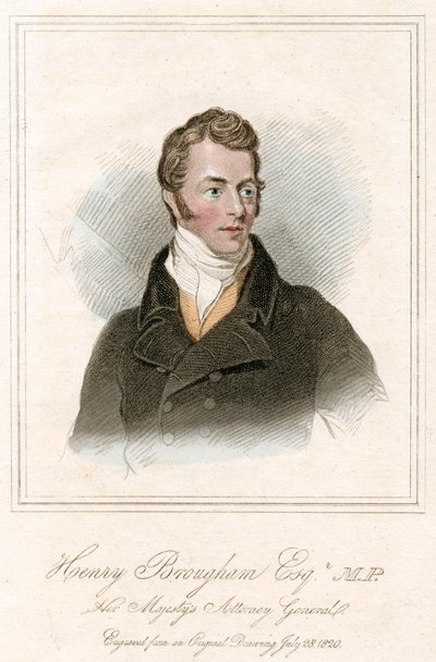 Henry Peter Brougham, Brougham és Vaux 1. báró, skót ügyvéd és politikus, 1820 alkotó: Unbekannt