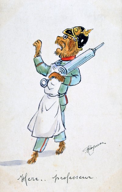 Herr Professor, Vintage francia képeslap, c1900 alkotó: Unbekannt