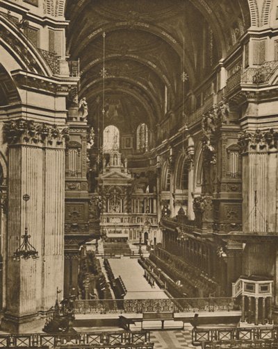 Szent Pál főoltára a kórus hosszú látképén, c1935. alkotó: Unbekannt