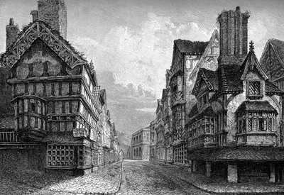 High Street, Shrewsbury, 1825-1893 alkotó: Unbekannt