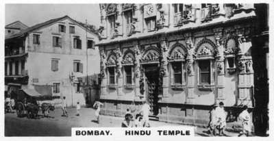 Hindu templom, Bombay, India, 1925 alkotó: Unbekannt