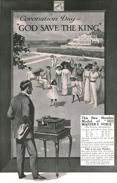 A Masters Voice reklámja, 1911. alkotó: Unbekannt