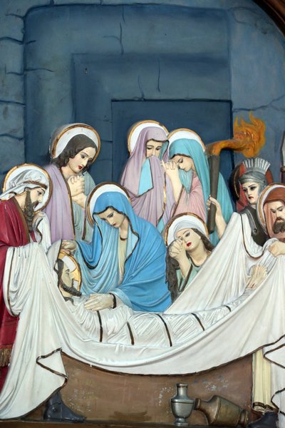 Ho Si Minh Város. Szent Fülöp templom (Huyen Sy Church). Jézus temetése. Ho Si Minh Város. Vietnam alkotó: Unbekannt