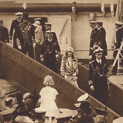 Újra haza – A herceg és a hercegné partraszállás Portsmouthban 1927. június 27., 1937. alkotó: Unbekannt