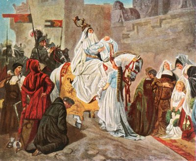 Württembergi Eberhard hazatérése a döffingeni csata után, 1388, 1936. alkotó: Unbekannt