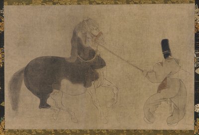 Ló és kísérő, Momoyama-korszak, 1568-1615. alkotó: Unbekannt