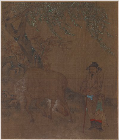 Ló és vőlegény egy fűzfa, esetleg Ming-dinasztia alatt, 1368-1644. alkotó: Unbekannt