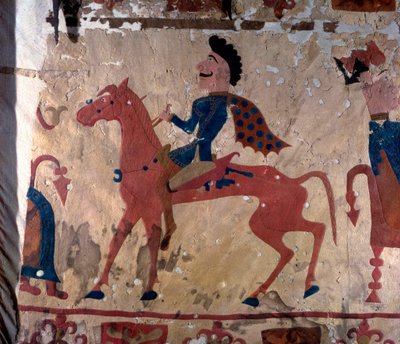 Lovas, Pazyryk nemezműtárgy szőnyegrészlet, Kr.e. 5. vagy 4. században alkotó: Unbekannt