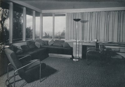 Ház Los Angelesben, Richard J Neutra. - Belső felvétel a lakótérről, 1942 alkotó: Unbekannt