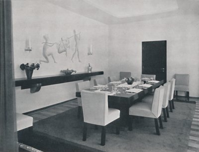 Rudolf Frankel háza Bukarestben - Az ebédlő, 1942 alkotó: Unbekannt