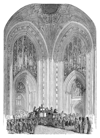 Parlament házai, Grand Entrance, Westminster, London, 19. század vége alkotó: Unbekannt