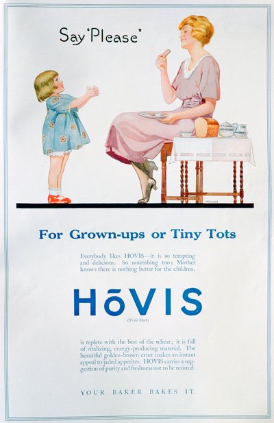 Hovis kenyérreklám, 1921 alkotó: Unbekannt