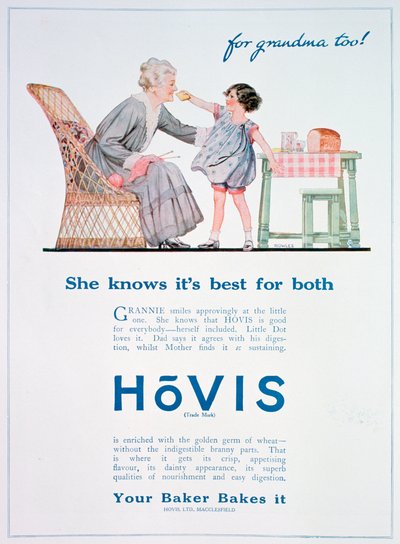 Hovis kenyérreklám, 1923 alkotó: Unbekannt
