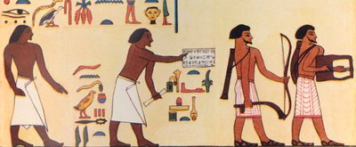 Hogyan festette le egy ókori egyiptomi az izraeliták Egyiptomba érkezését, 1930. alkotó: Unbekannt
