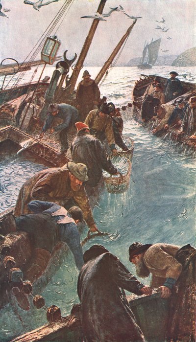 How We Caught the Pilchards, 1895, c1902. alkotó: Unbekannt