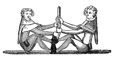 Human Quintain verseny, 1833 alkotó: Unbekannt