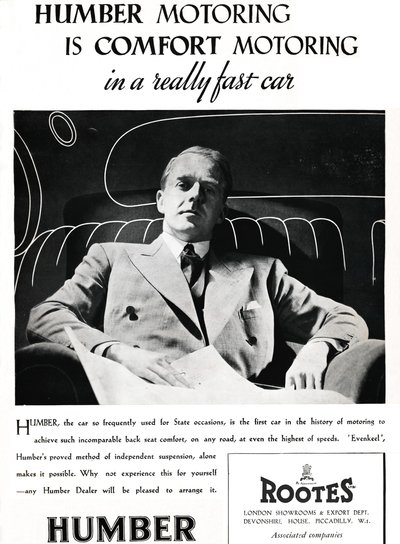 A Humber Motoring a Comfort Motoring egy igazán gyors autóban, 1937-ben alkotó: Unbekannt