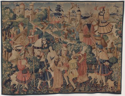 Vadász- és pásztorjelenetek, dudásszal és táncosokkal, c. 1510. alkotó: Unbekannt