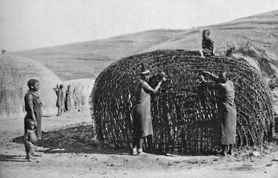 Kunyhóépület Zuluföldön, 1912 alkotó: Unbekannt