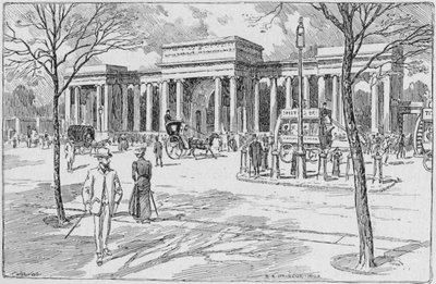 Hyde Park Corner, London, 1903, 1911 alkotó: Unbekannt