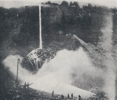 Hidraulikus bányászat, 1923. alkotó: Unbekannt